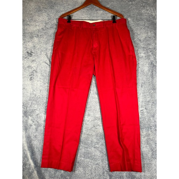 Polo Ralph Lauren Other - Polo Ralph Lauren Mens Red Chino Pants Side Buckle Adjusters 38x27.5 Cotton